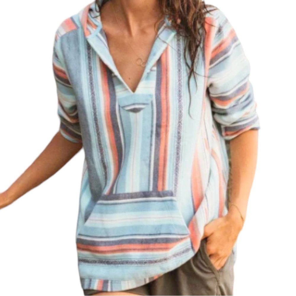 Faherty Multicolor Striped Hoodie